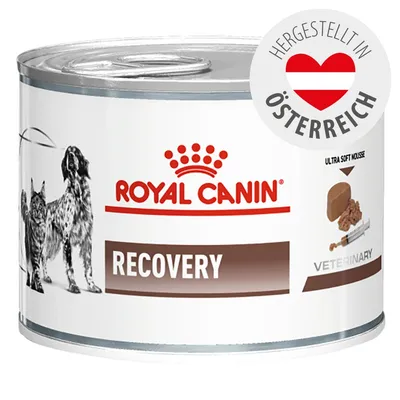 ROYAL CANIN RECOVERY, Ultra Soft Mousse, Veterinary. Hergestellt in Österreich. ROYAL CANIN RECOVERY, Ultra Soft Mousse, Veterinary. Hergestellt in Österreich.