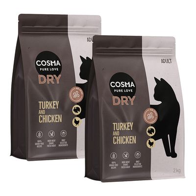 Cosma Air-Dried Trockenfutter Pute & Huhn 2 kg