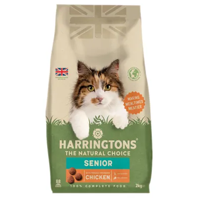 Harringtons Senior Cat Food with Fresh Chicken - Economy Pack: 2 x 2kg