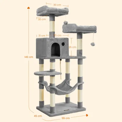 Feandrea Cat Tree – Light Grey Feandrea Cat Tree – Light Grey