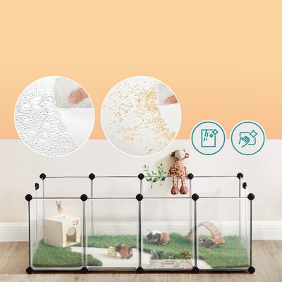 Songmics Cabinet i plastik, hvid - L 125 x B 63 x H 42 cm
