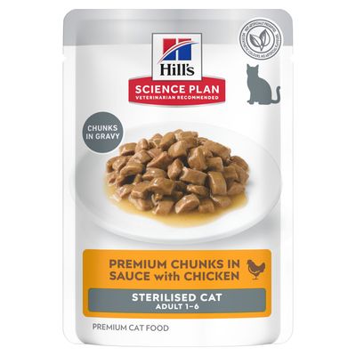 Hill's Science Plan Adult Sterilised Pacco misto umido per gatti - Set %: 24 x 85 g Pollo