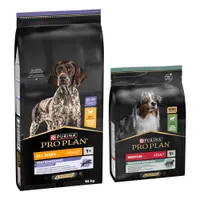 PURINA PRO PLAN suha pasja hrana 16 kg + 3 kg gratis! - All Size Adult Protein & Energy 16 kg + Medium Adult jagnjetina & riž Sensitive Digestion 3 kg