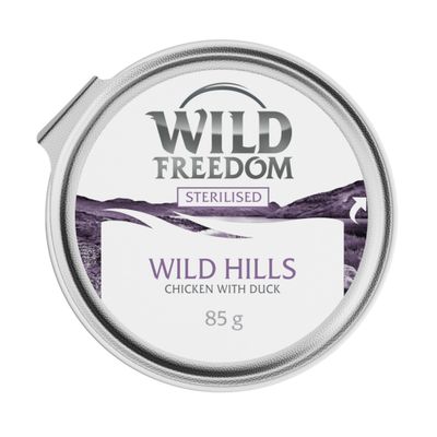 Wild Freedom Adulte Stérilisé barquette 6 x 85 g - Wild Hills canard et poulet