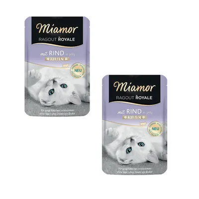 Miamor Ragout Royale Kitten: karma mokra dla kociąt, 22 x 100 g + Wołowina, 12 x 100 g gratis! - Wołowina, 22 x 100 g + Wołowina, 12 x 100 g Miamor Ragout Royale Kitten: karma mokra dla kociąt, 22 x 100 g + Wołowina, 12 x 100 g gratis! - Wołowina, 22 x 100 g + Wołowina, 12 x 100 g