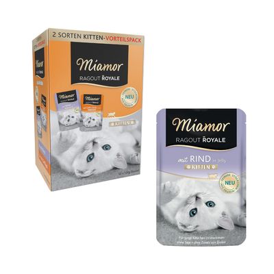 12 x 100 г  Miamor Ragout Royale + Kitten говядина 12 х 100 г в подарок! 