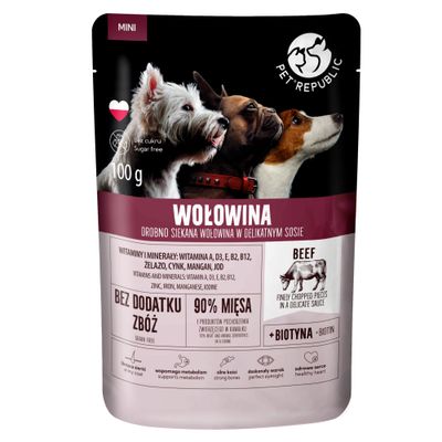 Pet Republic Mini - Говядина, 48 x 100 г