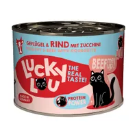 Lucky Lou Adult 6 x 200 g - Fjäderfä & nötkött