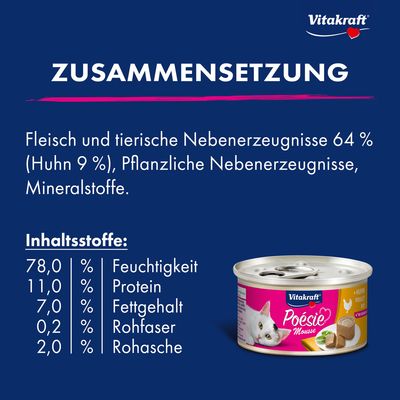 Vitakraft Poésie Mousse 12 x 85 g - Huhn