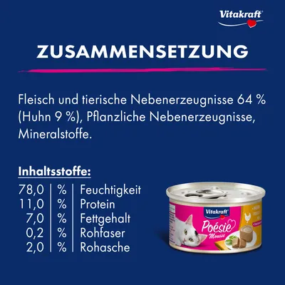 Vitakraft Poésie Mousse 12 x 85 g - Huhn