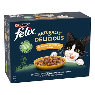Felix Naturally Delicious 10 x 80 г - селекция с птиче месо в желе