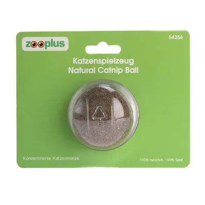 Zooplus παιχνίδι για γάτες Natural Catnip Ball, συμπυκνωμένο catnip, 100% φυσικό, 100% διασκέδαση.