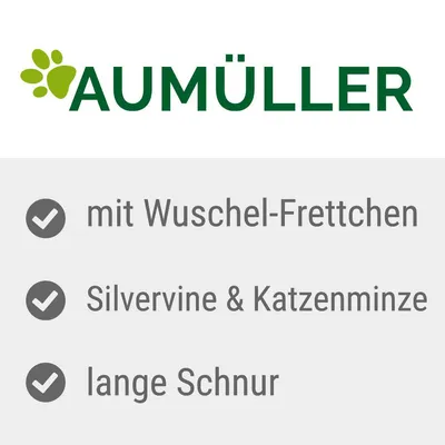 Aumüller. Mit Wuschel-Frettchen, Silvervine & Katzenminze, lange Schnur.