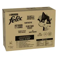 Megapack Felix ("So gut...") kapsičky 80 x 85 g - rybí mix 1 (tuňák, losos, treska, treska tmavá)