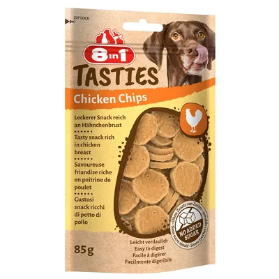8in1 Tasties Chips di Pollo Snack per cani - 85 g