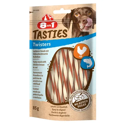8in1 Tasties Twisters Pollo Snack per cani - 85 g
