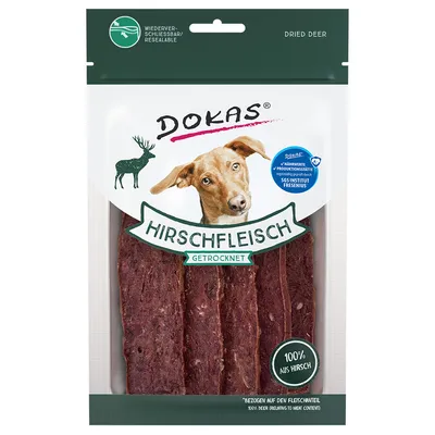 Dokas friandises  cerf séché pour chien - 2 x 60 g