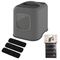 Rotho MyPet Katzentoilette BIALA Sparset: Katzentoilette anthrazit + 3 x Aktivkohlefilter + 4 x Hygienebeutel