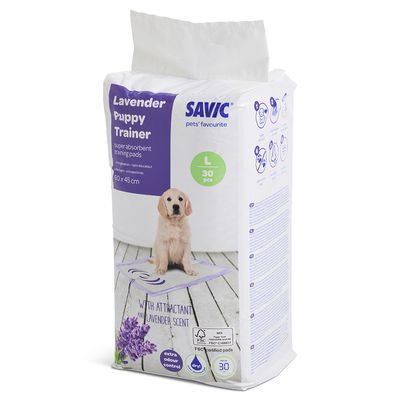 Savic Puppy Trainer Pads mit Lavendelduft Large: L 60 x B 45 cm, 30 Stück