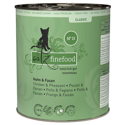 Výhodné balení catz finefood 24 x 800 g kuřecí a bažantí