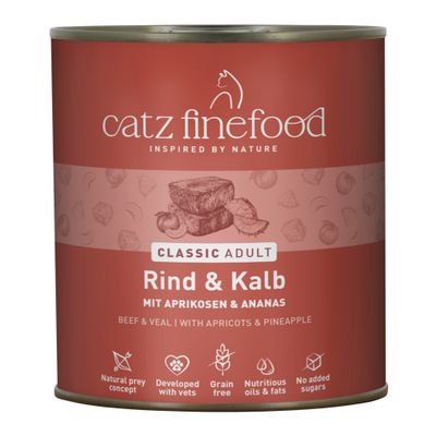 catz finefood bokser 6 x 800 g Storfe & kalv