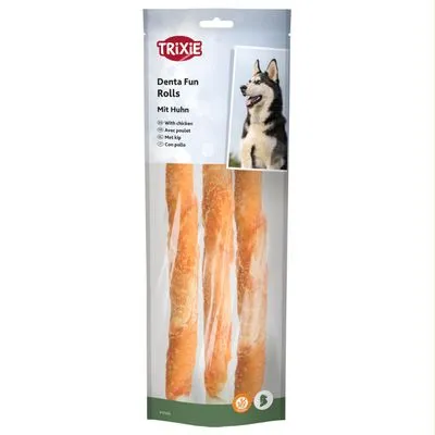 Trixie Denta Fun Rollen met Kip - 60 stuks, ca. 12 cm (480 g)