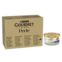 Gourmet Perle 96 x 85 g + 24 x 85 g Gourmet paštiky zdarma - hovězí, kuře, losos, tuňák 96 x 85 g + konzervy paštika mořské ryby 24 x 85 g