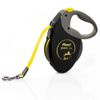 Guinzaglio avvolgibile a fettuccia flexi GIANT M - 8 m nero / giallo neon
