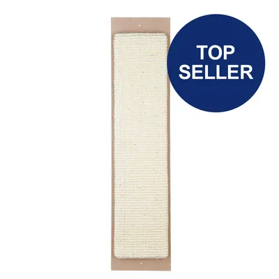 Kratzbrett aus hellem Sisal mit Holzrückwand, blaues Badge mit Text 'Top Seller'.