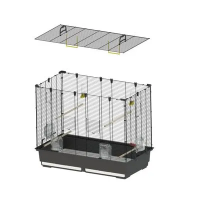 Ferplast Vogelkooi Piano 6 - Bruin / Zwart: L 87 x B 46,5 x H 70 cm