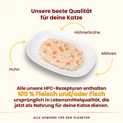 Sparpaket Almo Nature HFC Complete 24 x 70 g - Lachs und Thunfisch mit Karotte