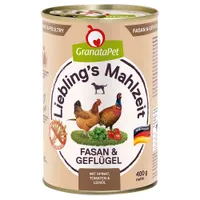 GranataPet Repas 6 x 400 g pour chien - Faisan & volaille