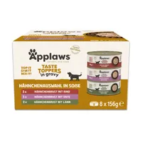 Ekonomipack: Applaws Taste Toppers Mixpack 16 x 156 g - Provmix i sås