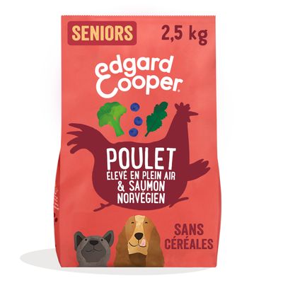 Edgard & Cooper Senior poulet, saumon sans céréales pour chien 2,5 kg
