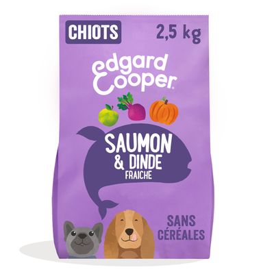 Edgard & Cooper Puppy saumon, dinde sans céréales pour chiot 2,5 kg