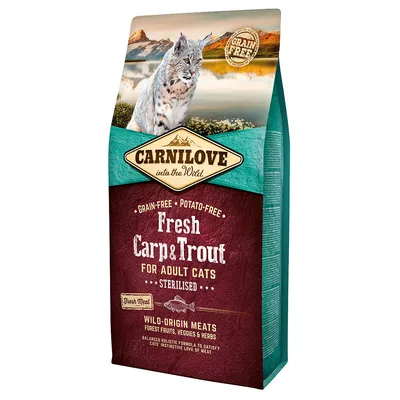 Carnilove Fresh Sterilised Cat Carpa e Truta - 6 kg