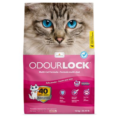 ODOURLOCK Πούδρα Μωρού Άμμος για Γάτες 12 kg