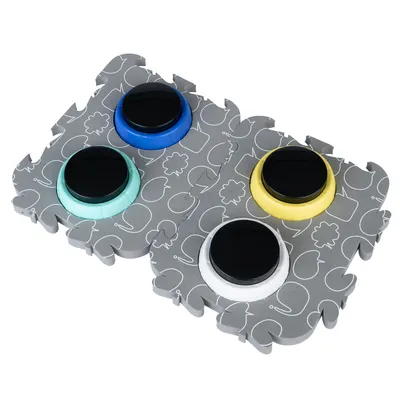 TIAKI Pet Talking Buttons "Let's Talk!" - Ø 9 x K 4 cm, 4 kpl