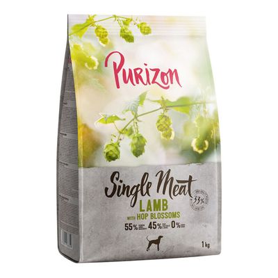 Purizon Single Meat, jagnięcina z groszkiem oraz kwiatami chmielu 4 x 1 kg