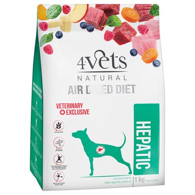 4Vets Natural Canine Hepatic Paquet économique : 2 x 1 kg