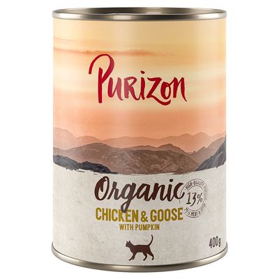 Zestaw Purizon Organic, 12 x 400 g Biokurczak i biogęś z biodynią