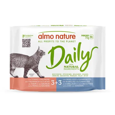 Almo Nature Daily Menu, 6 x 70 g - Zestaw mieszany I (2 smaki)