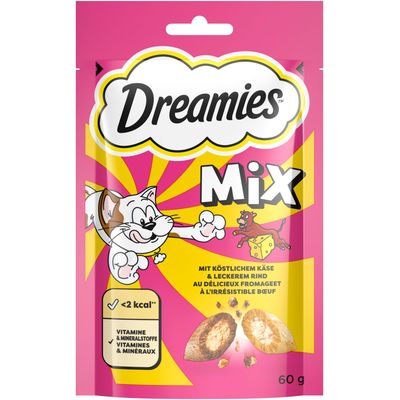 Dreamies Katzensnacks Mix Pack, Käse & Rind