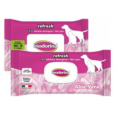 Inodorina Aloe Vera Pflegetücher - 3 x 40 Stück