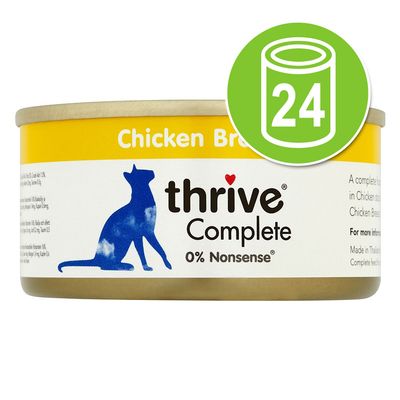 Økonomipakke Thrive Complete 24 x 75 g Blandet pakke fjærkre