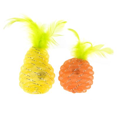 TIAKI Katzenspielzeug-Set Birne & Orange 2er Set