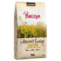 Purizon Adult Sterilised poulet, poisson - céréales anciennes pour chat - 2 x 6,5 kg