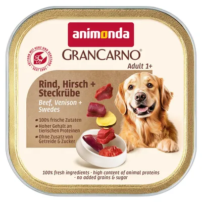 Sparepakke: 44 x 150 g animonda GranCarno Adult Country - Okse, Hjort & Rod