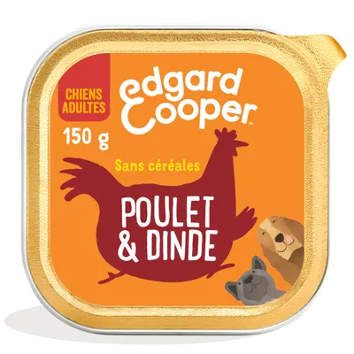Edgard & Cooper Adult sans céréales 150 g pour chien - poulet, dinde