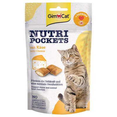 GimCat Nutri Pockets se sýrem výhodné balení: 6 x 60 g